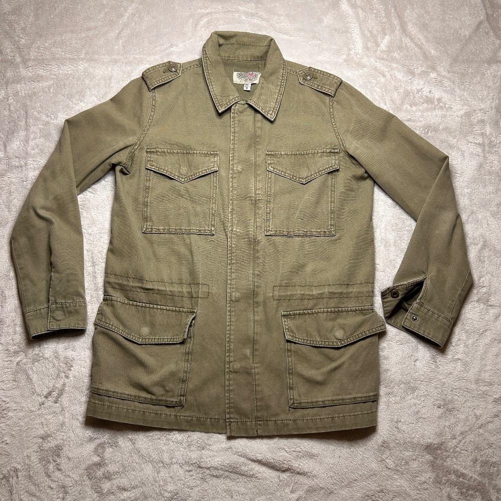 Ecote Urban Outfitters Green‎ Military Field Jacket S Utility Distressed Grunge